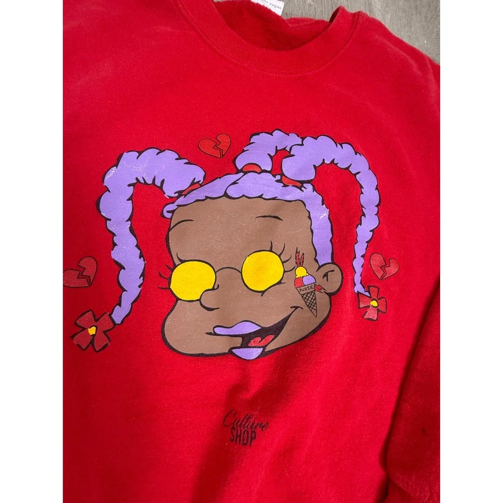 Culture Shop Susie Carmichael Rugrats Graphic Red Crewneck Sweatshirt Streetwear
